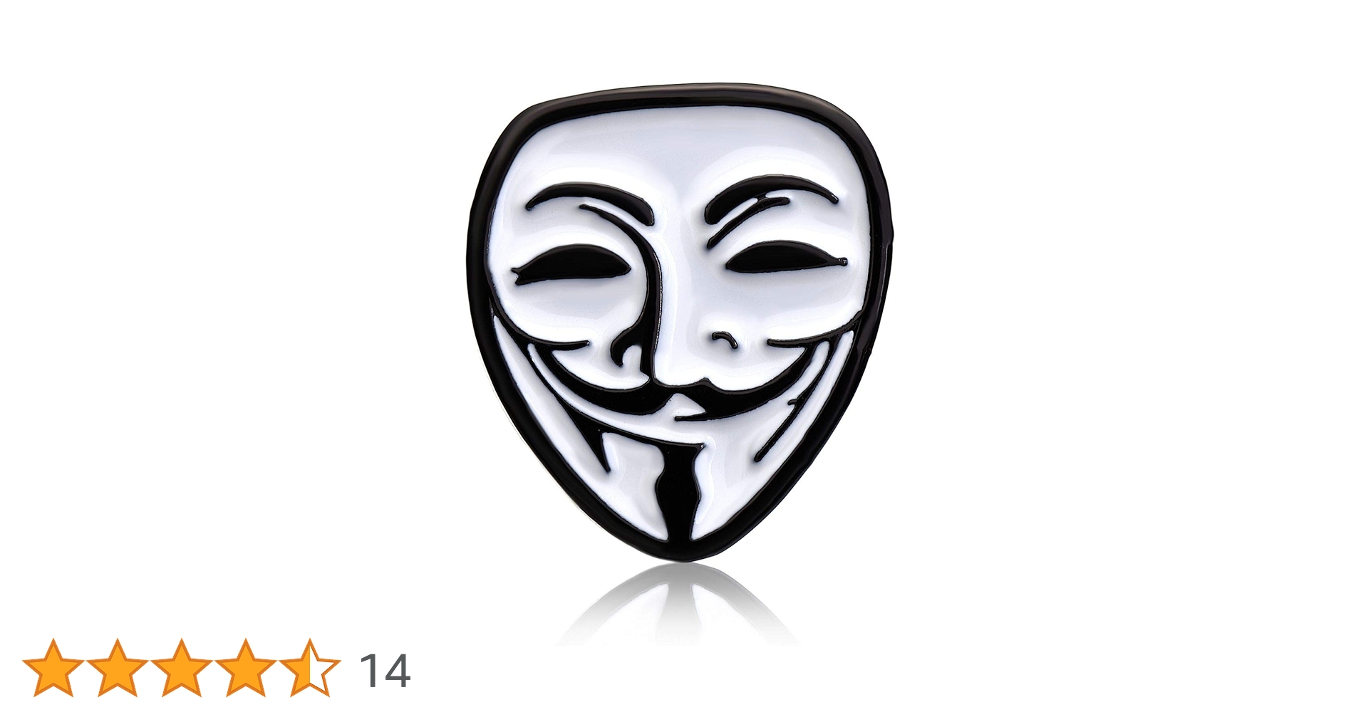 Amazon | Don Flyee ハッカー集団 アノニマス 仮面 ピンバッジ
